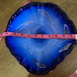 Beautiful blue art glass